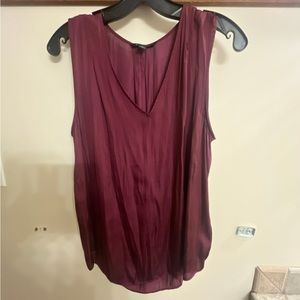 Maroon banana republic silk blouse